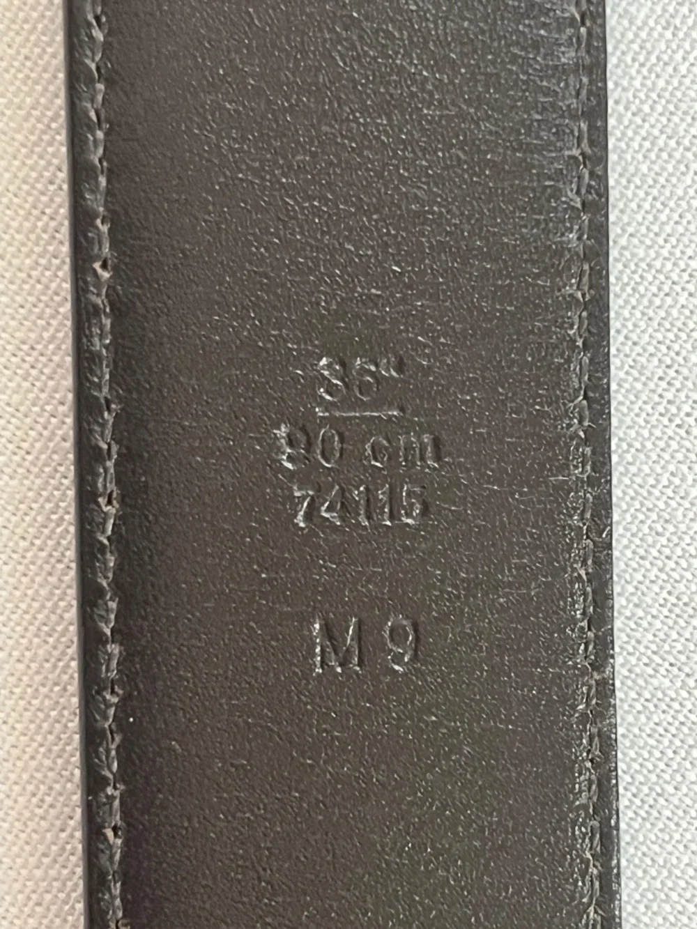 COACH Men's Leather belt, 36/90, dark brown/silver